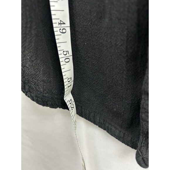 Oh My Gauze Florida Womens Size 1 Black Button Down Tunic Dress Boho Asymmetric - Picture 8 of 13